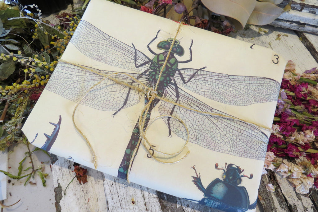 giftwrap bugs on paper 