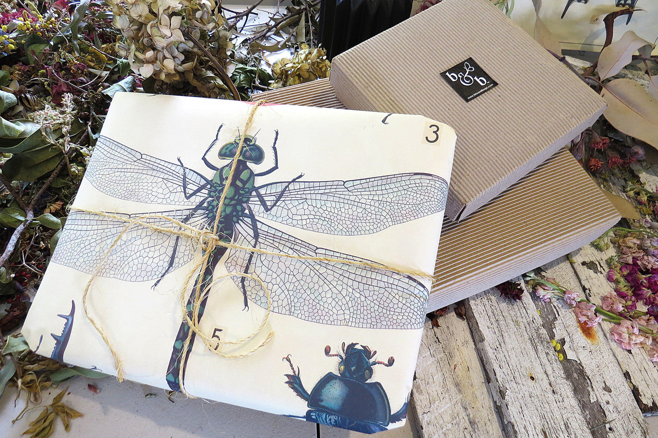 giftwrap bugs on paper 