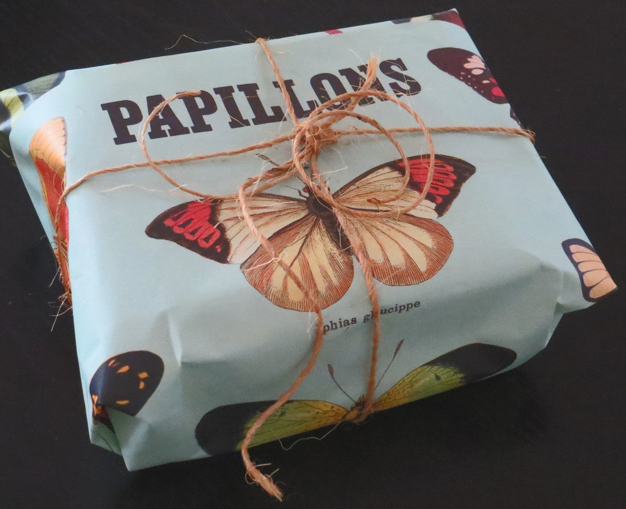 Gift wrap paper Butterfly blue print